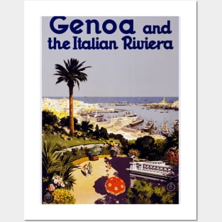 Genor and the Italian Riviera - Vintage Travel Poster Design Posters and Art